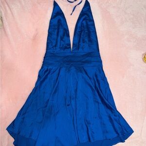 Forever 21 Royal Blue Halter Backless Dress